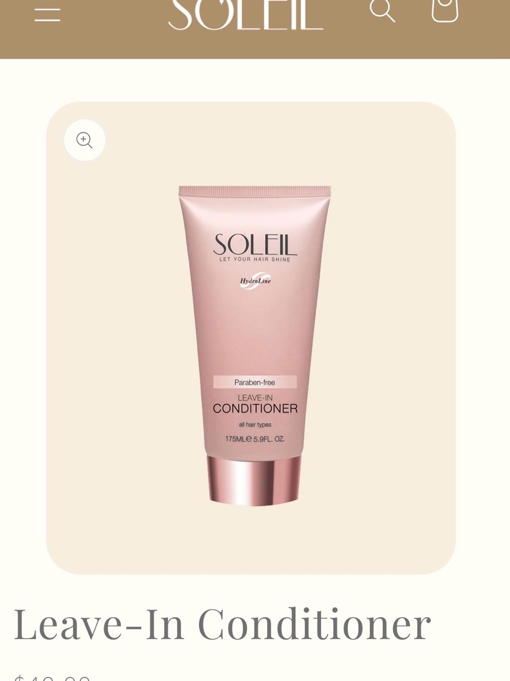 SOLEIL Leave-In Conditioner - Picture 4 of 4